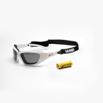 Спортивные очки OCEAN Biarritz kids Transparent White / Grey Polarized lenses