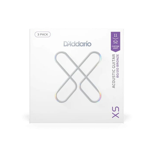D'ADDARIO XSABR1152-3P - струны для акустической гитары, комплект из 3-х наборов, бронза, покрытие X