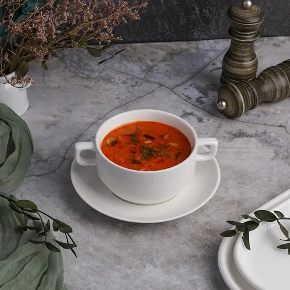 Бульонная пара 350 мл d 11,5 см h6 см белая фарфор Stackable P.L. Proff Cuisine [4]