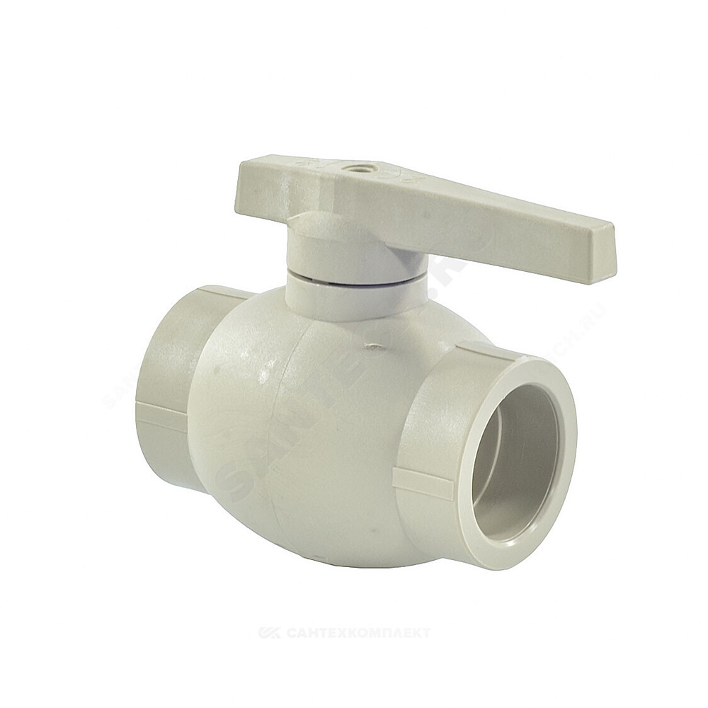 Кран шаровой PP-R серый Дн 20 внутренняя пайка VALFEX 10144020Г