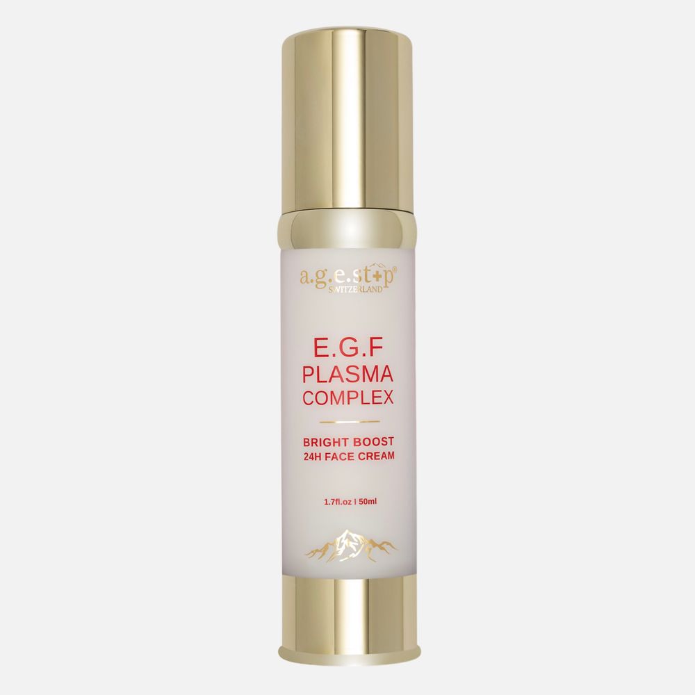 AGESTOP SWITZERLAND E.G.F. PLASMA COMPLEX 24H BRIGHT BOOST FACE CREAM Биоплацентарный крем для лица, 50 мл