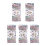 Пряжа Alize (Ализе) Cotton Gold Batik / уп.5 мот. по 100г, 330м, 2970 секционный