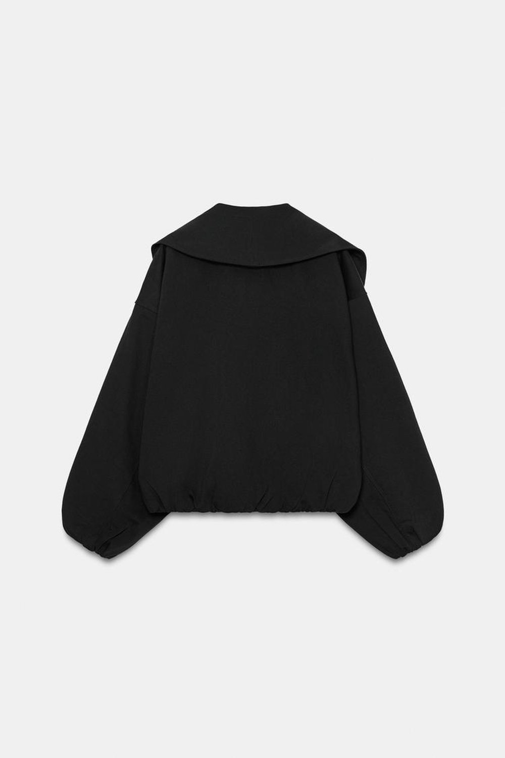 ZARA КОРОТКАЯ КУРТКА С ПРЯЖКОЙ — ZW COLLECTION, ЧЕРНЫЙ