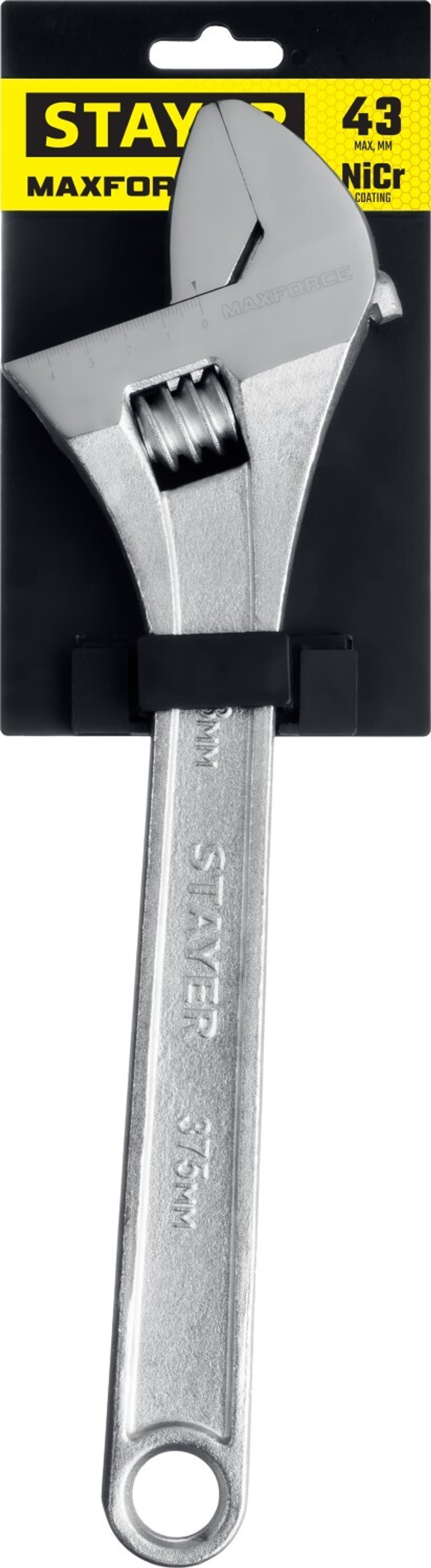 STAYER MAXFORCE, 375/43 мм, разводной ключ (2725-37)