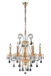 Люстра подвесная NewRgy 8258/6G FG, 6×40 Вт, золотая