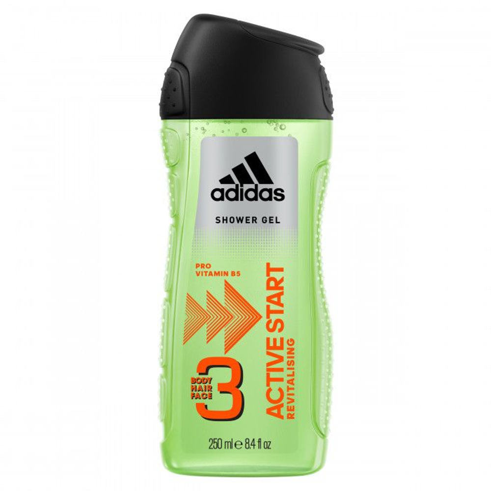 Adidas Гель для душа мужской 3 в 1 Active Start восстанавливающий 250 мл (из Финляндии)