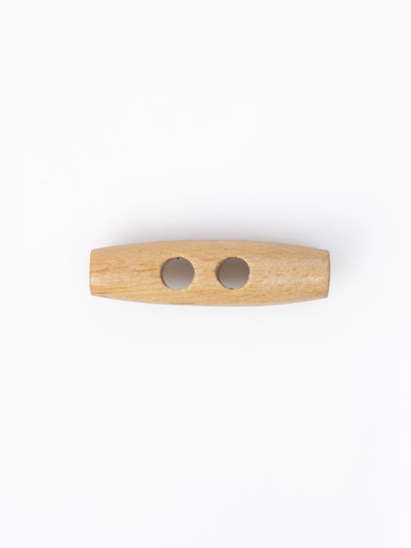 Пуговица-клевант (бочонок) Concept Button of Olive Wood, размер 64, дерево, цвет натуральный, 10 шт
