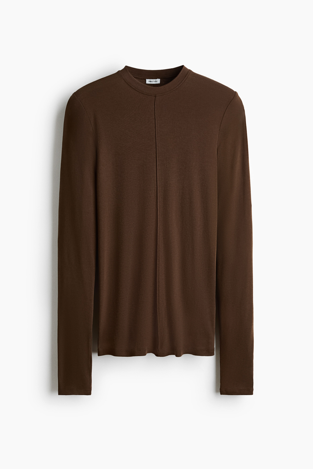 Топ из хлопка пима — длинные рукава, приталенный крой - H&M