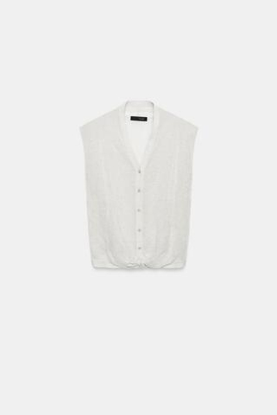 ТРИКОТАЖНЫЙ ЖИЛЕТ С УЗЛОМ — ZARA