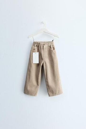 ZARA TIMELESS — ПРЯМЫЕ ВЕЛЬВЕРОВЫЕ БРЮКИ, БЕЖЕВЫЙ