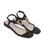 Кожаные босоножки miry Guess - черный(FLJMIR LEA03)
