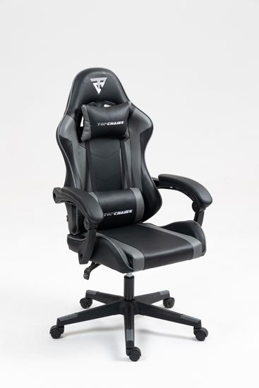 Кресло спортивное TopChairs Commander черно-серый