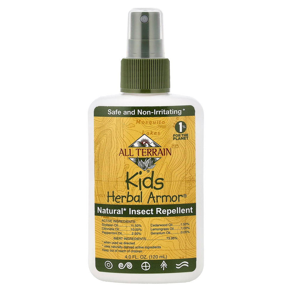 All Terrain, Kids Herbal Armor, натуральный спрей от насекомых, 120 мл (4 жидк. унции)