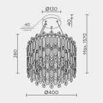 Подвесная люстра MODELUX ML.837.8 GD