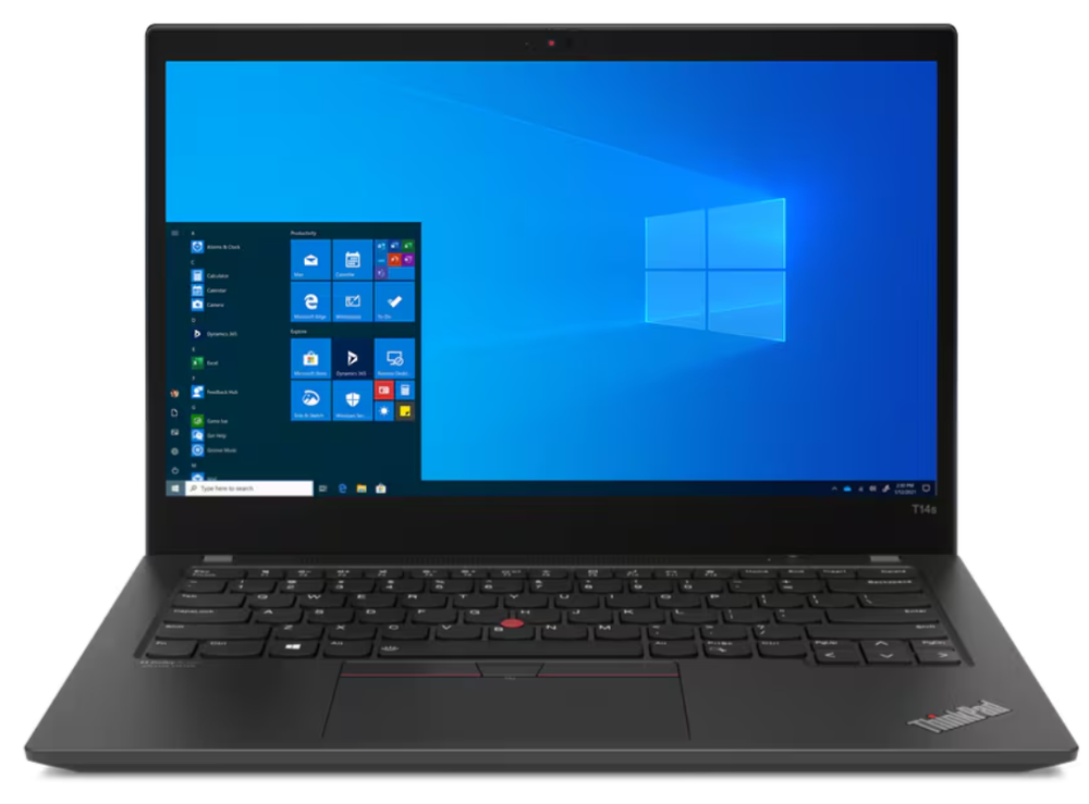 14" Ноутбук Lenovo ThinkPad T14s Gen 2 Touch (1920x1080, AMD Ryzen 5 PRO 5650U, RAM 16ГБ, SSD 256ГБ, AMD Radeon Graphics, OS Windows)