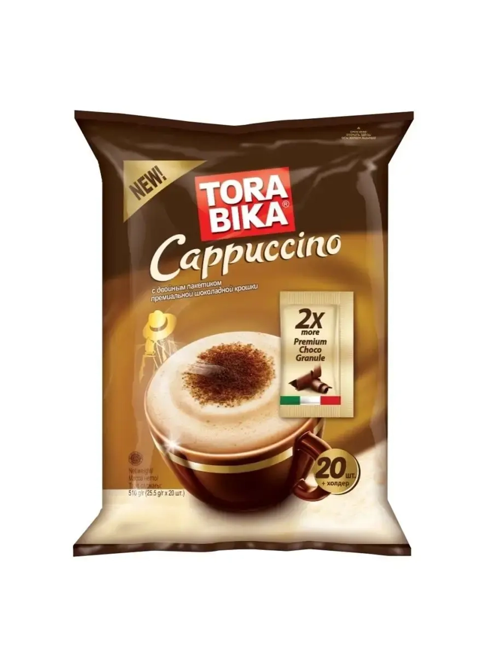 Кофе Torabika Cappuccino 3 в 1  с шоколадной крошкой