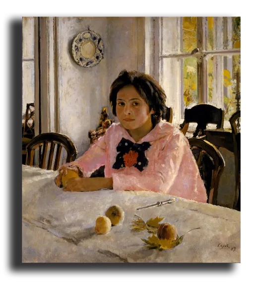 Репродукция "Серов - Девочка с персиками. 1887"