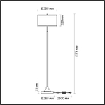 5064/2F ODL Торшер E27 LED 2*10Вт 220В IP20 MODERN