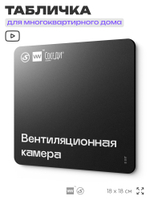 Табличка Вентиляционная камера, для многоквартирного жилого дома, серия СОСЕДИ SIMPLE, 18х18 см, пластиковая, Айдентика Технолоджи