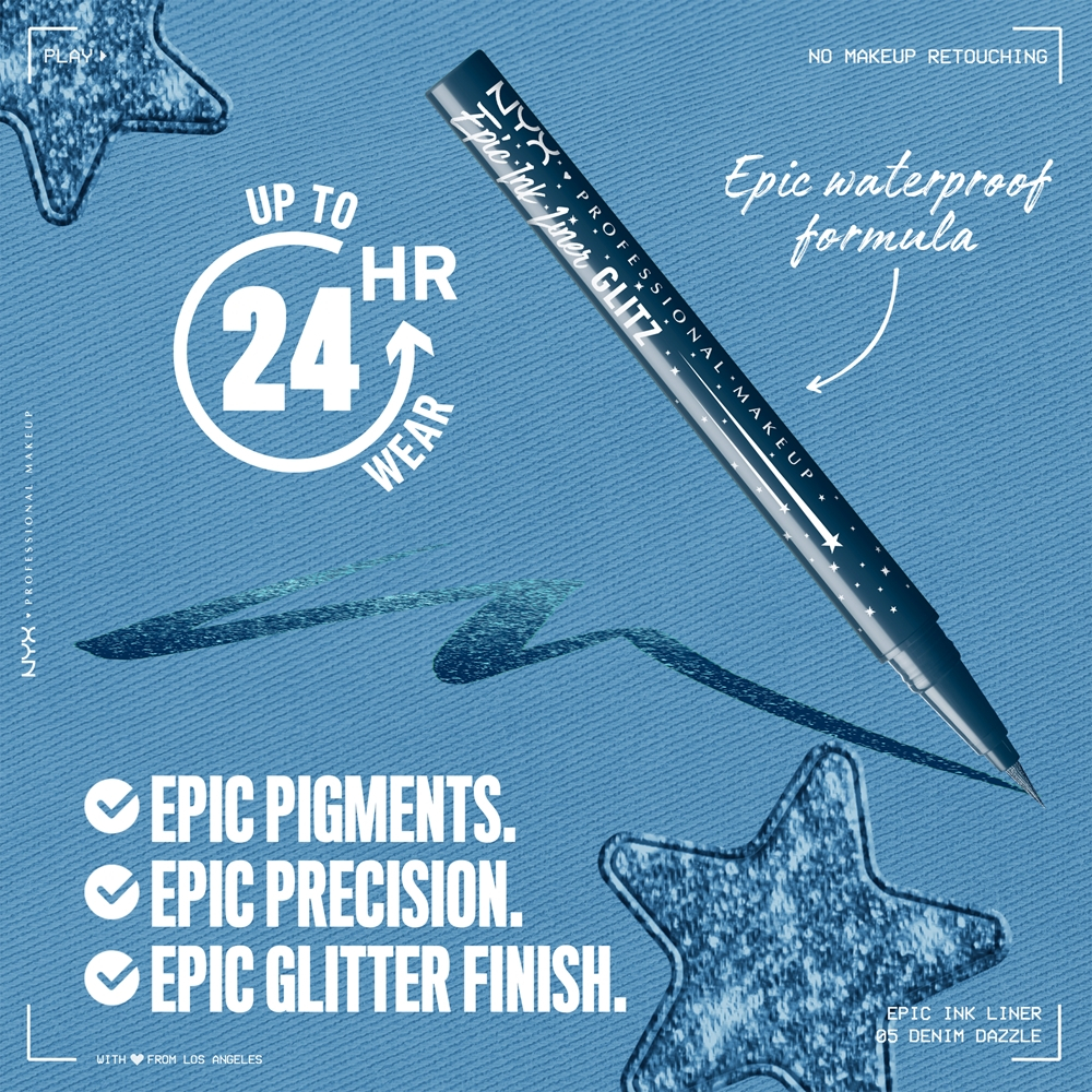 NYX Professional Makeup Epic Ink Glitz - Металлический карандаш для глаз оттенок, 1 ml