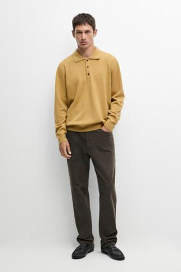 Massimo Dutti Вельветовые зауженные брюки, хаки