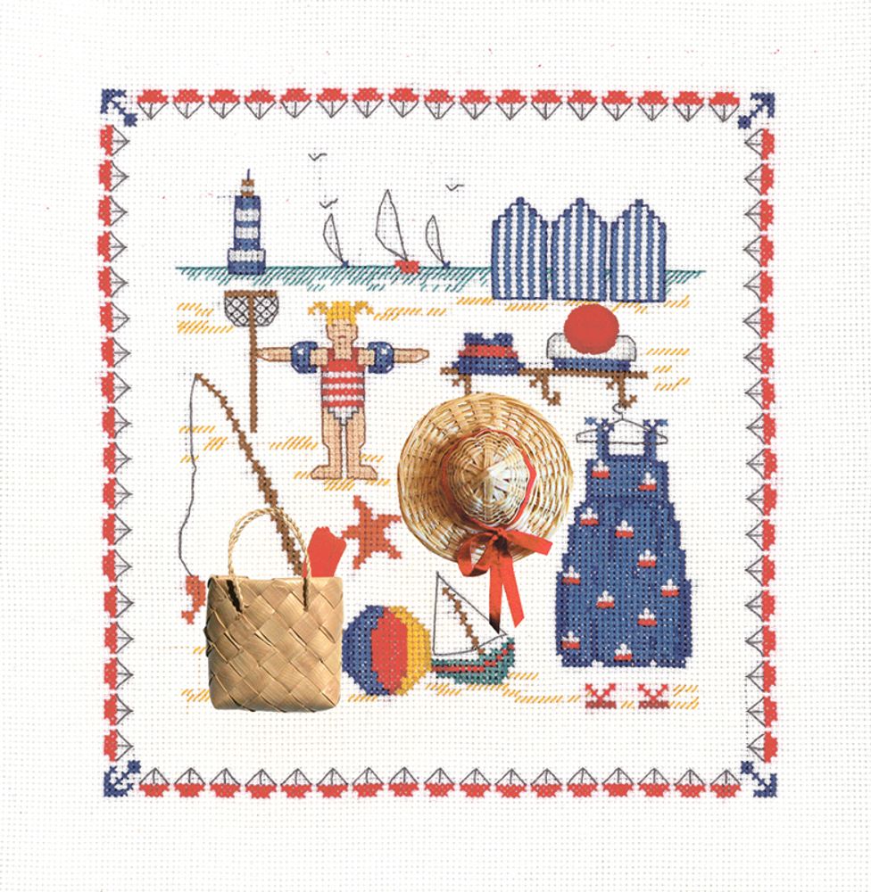 Набор для вышивания нитками Le Bonheur des Dames, Accessoires Mer (Аксессуары Море), 20х21 см