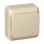 Schneider Electric ЭТЮД Крем Выключатель 1-клавишный открытая установка BA10-001K