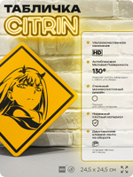 Табличка по аниме "02, Darling in the Franxx, Любимый во Франксе" на дверь и стену, прикольная штука в подарок анимешнику, декоративный знак, 24,5х24,5 см, Айдентика Технолоджи