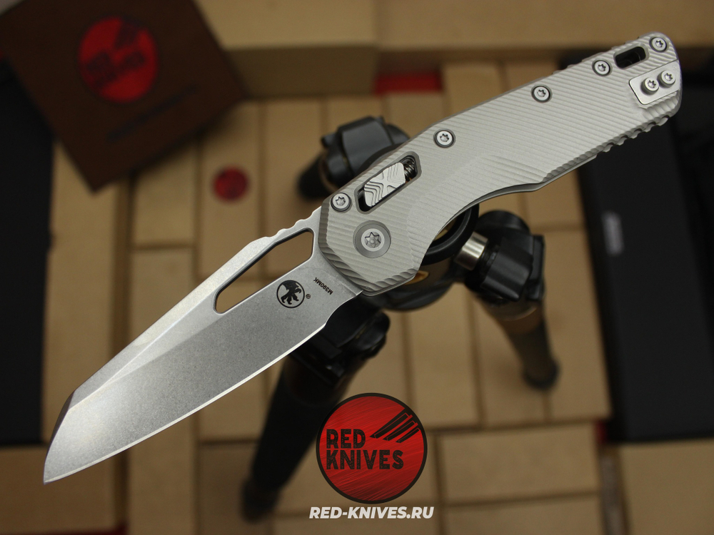 Нож MICROTECH MSI TITANIUM RAM-LOK (Титановый) - рукоять титан, клинок стоунвош