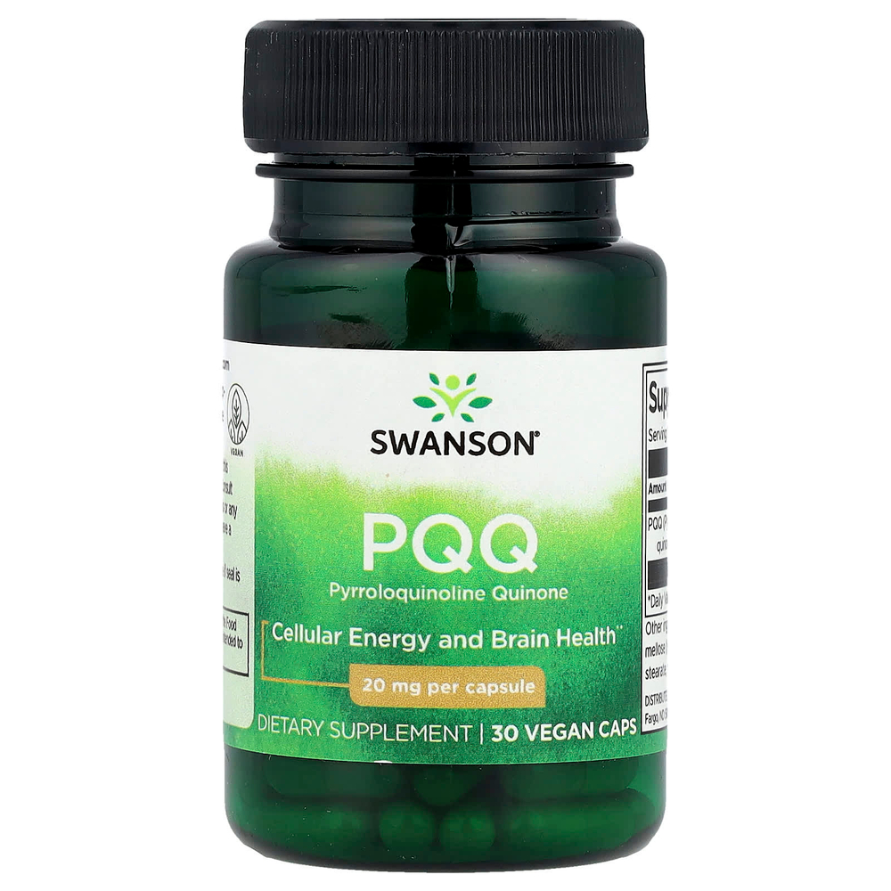 Swanson Vitamins, PQQ, 20 мг, 30 растительных капсул