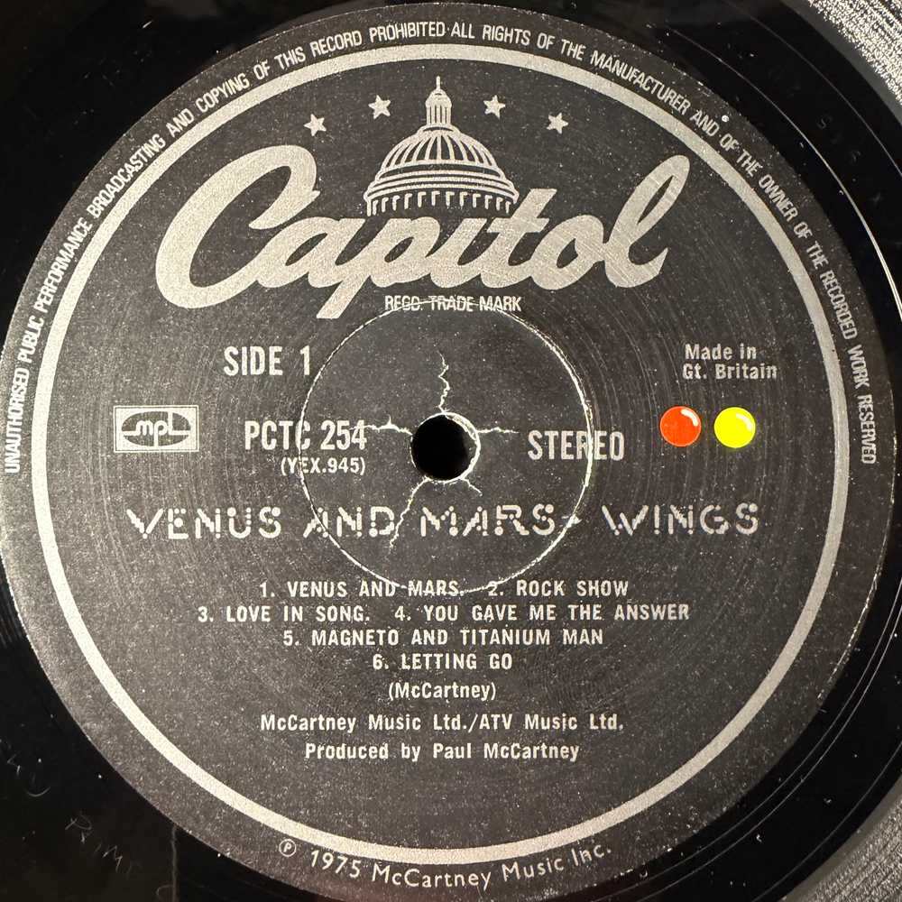 Wings – Venus And Mars (Англия 1975г.)
