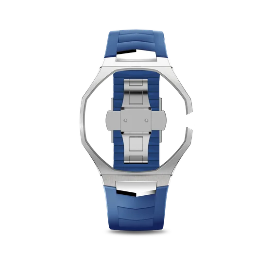 Корпус для часов POP-Swatch x AP - Голубой и Синий - Комплект из 2 ремешков