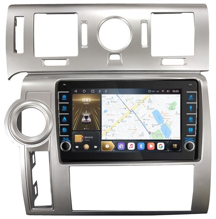 Магнитола для Hummer H2 2002-2009 - Kuberg EW-9298 (кнопки и крутилки), Android 12, Быстрая, CarPlay, 4G SIM-слот