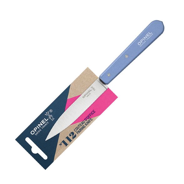 Цена наНож столовый Opinel №112, деревянная рукоять, блистер, нержавеющая сталь, голубой