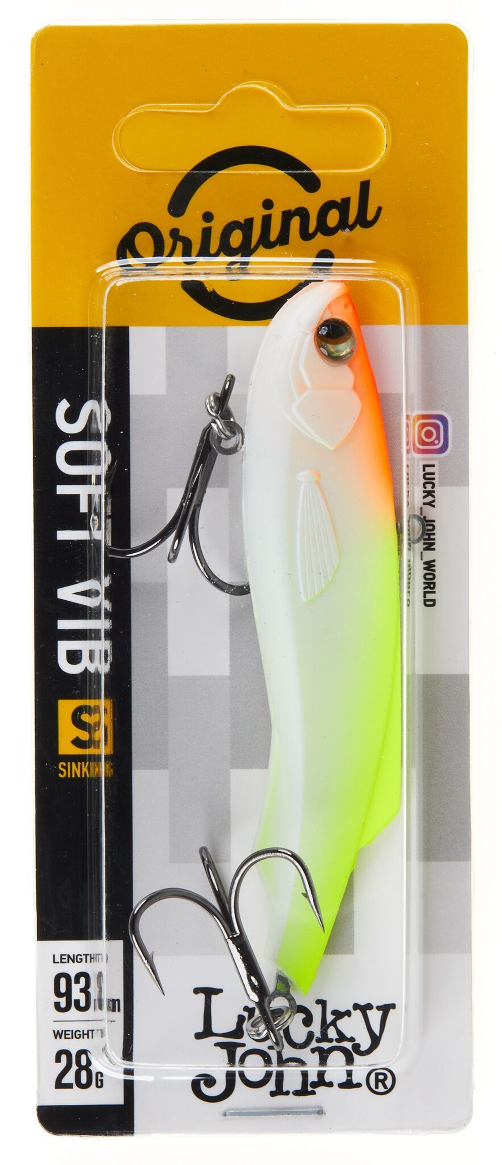 Воблер тонущий вертикальный LJ Pro Series SOFT VIB 93/021