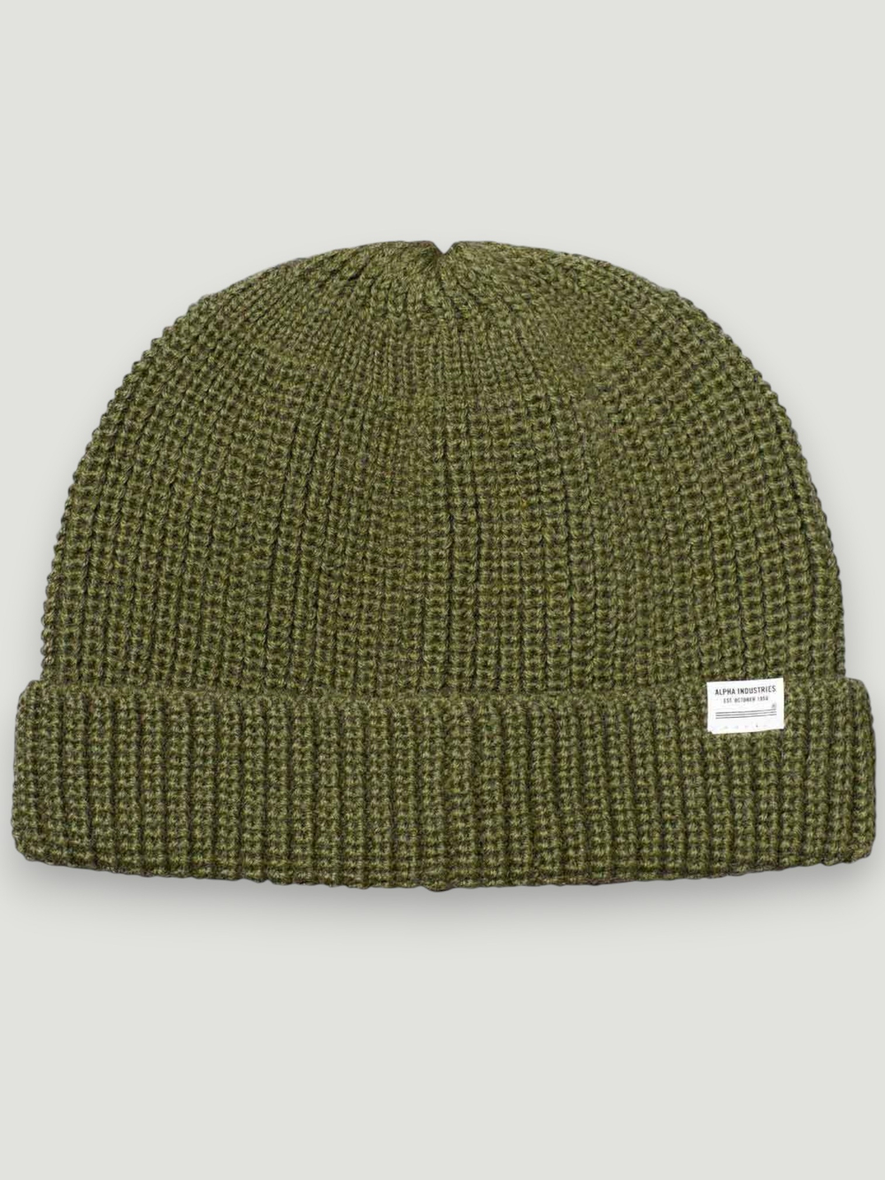 Шапка - Alpha Essential Watch Cap (olive - олива) — вид спереди