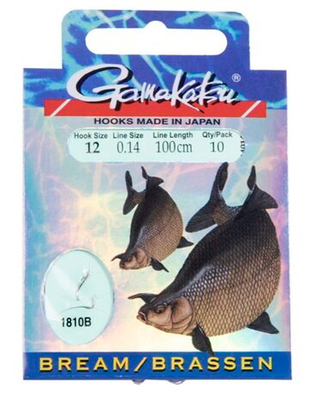 Крючки с поводком Gamakatsu BOOKLET BR.FEEDER 1810B разм. 12-0.14мм 100см 10шт.