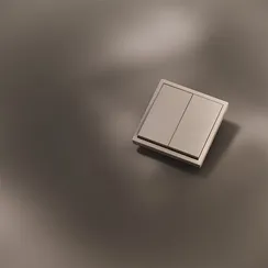 Клавиши для выключателя/переключателя двухклавишного Voltum S70 Metal Платина VLSM000310