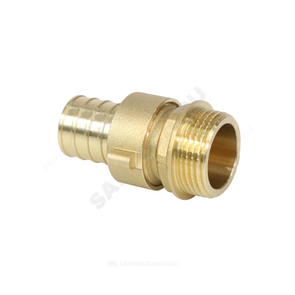 Переходник штуцерный латунь разъемный для шланга Дн 20х3/4" НР 9104 Aquasfera 9104-04