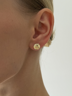 Серьги пусеты Rêve Light yellow 9 мм