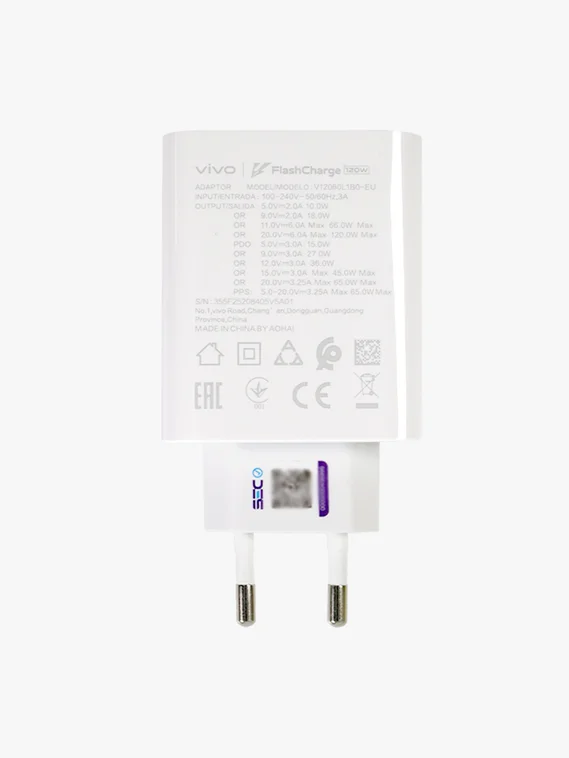 Зарядное устройство для IQOO / Vivo FlashCharge  (V12060LB0) 120W EU без кабеля