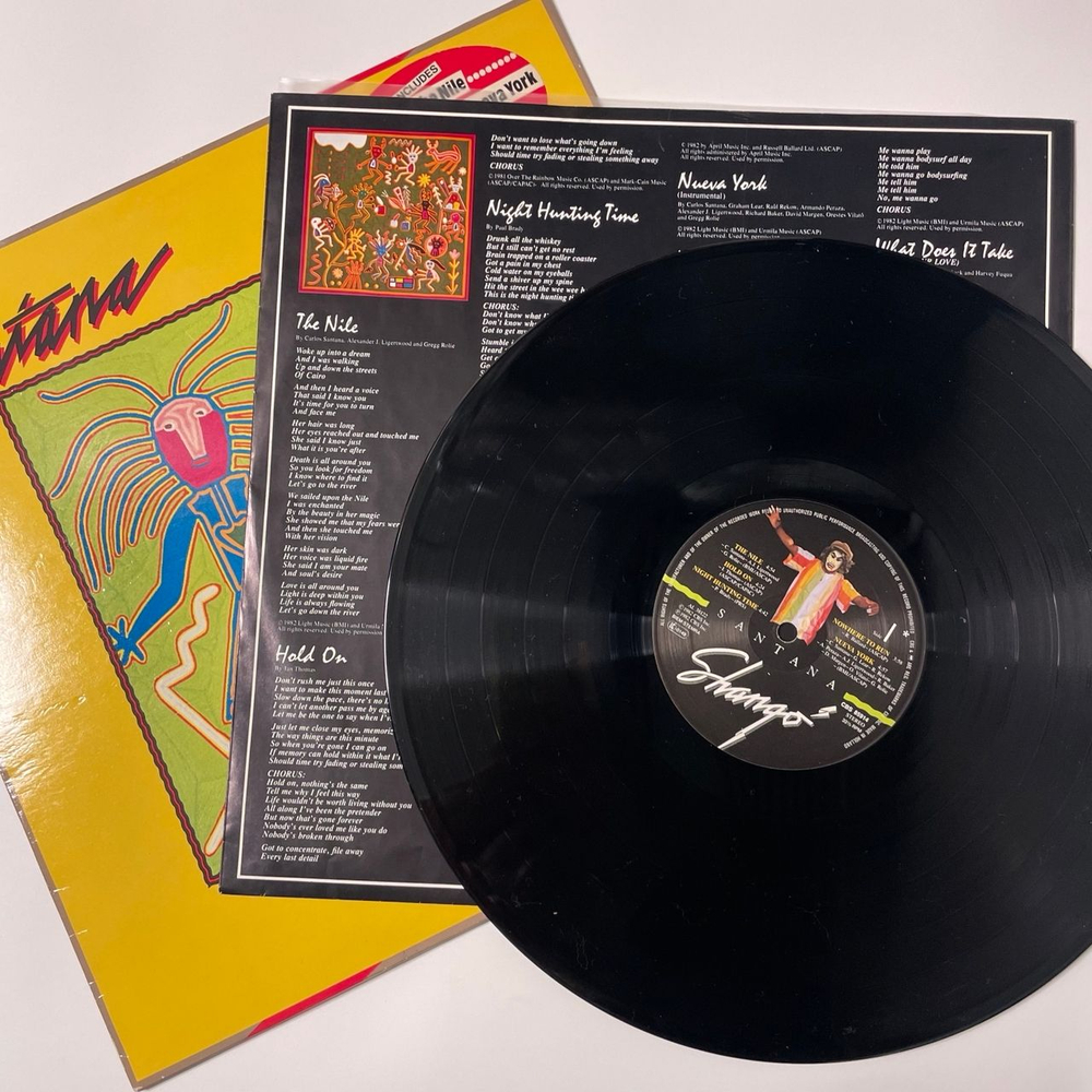 Винтажная виниловая пластинка LP Santana Shango (Нидерланды 1982)