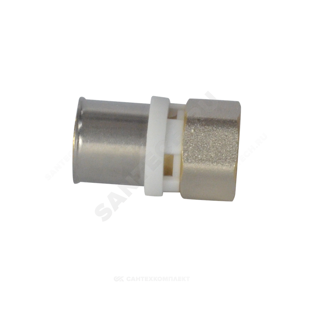 Муфта МП латунь никель пресс Дн 16х3/4" ВР ГОСТ 32415-2013 8002 Aquasfera 8002-02