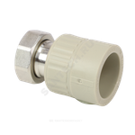 Муфта PP-R комбинированная серая Дн 25х1" с накидной гайкой VALFEX 10139125Г
