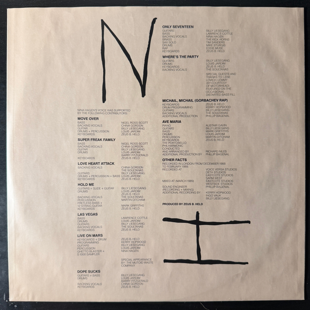 Nina Hagen – Nina Hagen (Германия 1989г.) Т