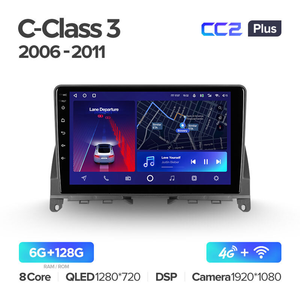 Teyes CC2 Plus 9"для Mercedes-Benz С-Class 3 2006-2011