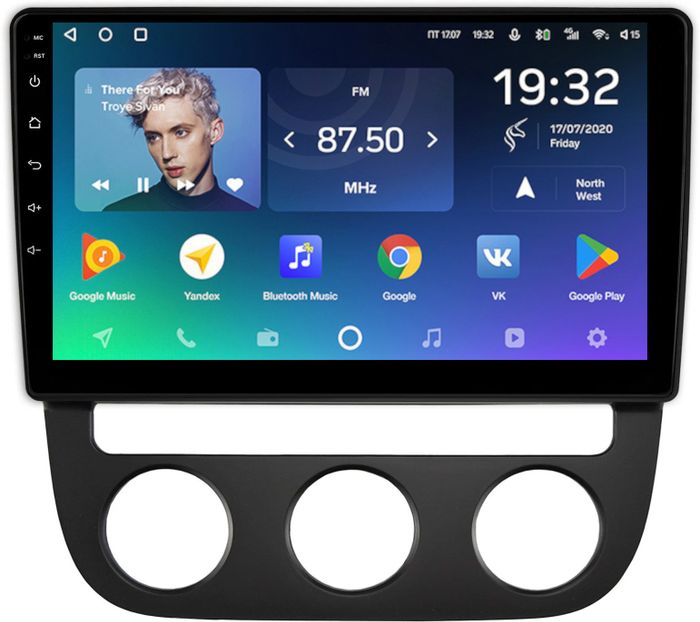 Магнитола Volkswagen Jetta 5 2005-2010 (климат 1) - Teyes CC2 PLUS монитор 10.1" QLED, Android 10, Быстрая, SIM-слот