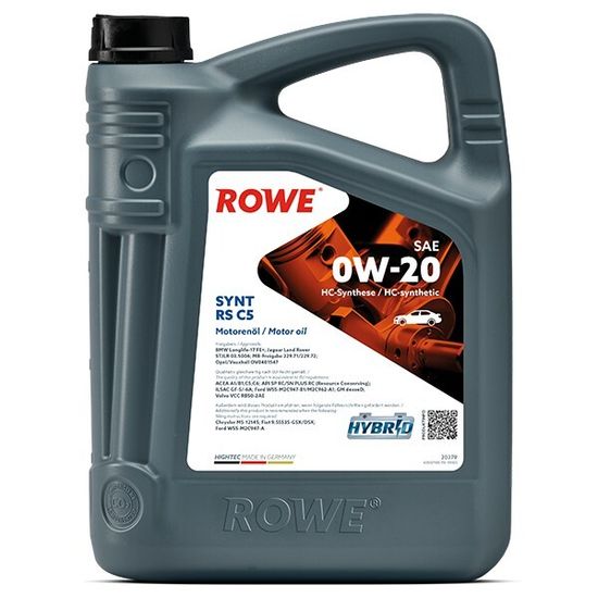 HIGHTEC SYNT RS C5 SAE 0W-20 моторное масло 5 Литров