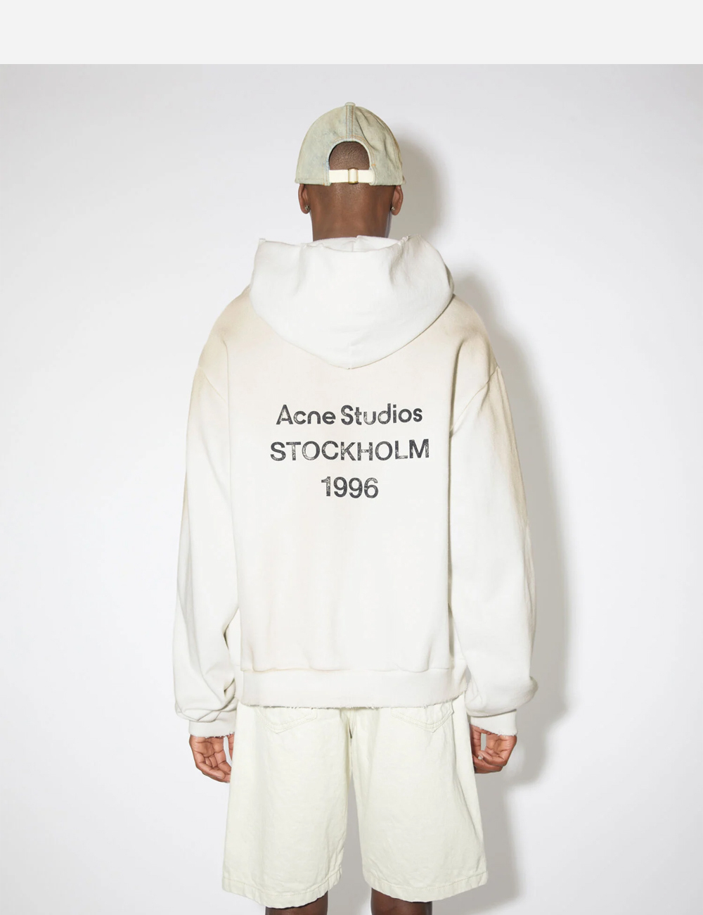 Acne Studios Logo Hooded Sweater "Dusty white"