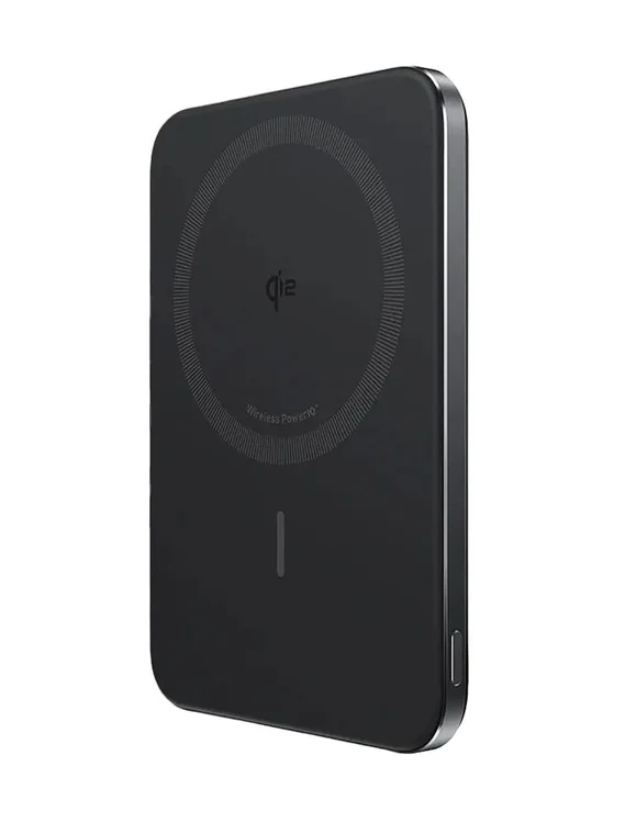 Ультратонкий внешний аккумулятор Anker Nano MagGo (A1665) 5000 мАч, 20W, MagSafe, Qi2, черный
